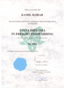 BBA Transport Certyfikat FIATA