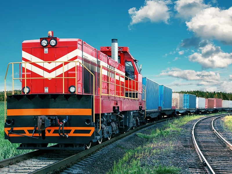 Import of Goods From China Train Using New Silk Road railway