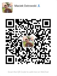 QR Codes In China Author's QR Code To Contact On WeChat App